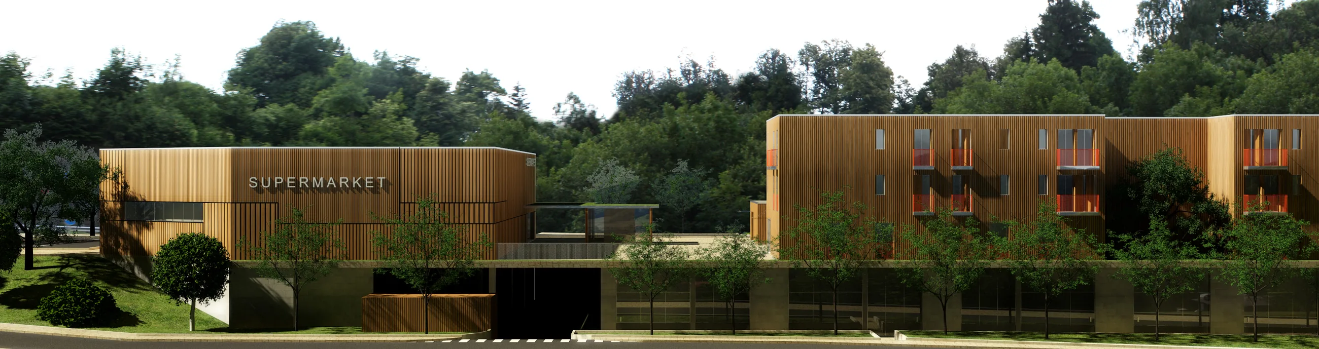 Area ex Orly — San Fedele Intelvi — Rendering panoramico dell’intervento