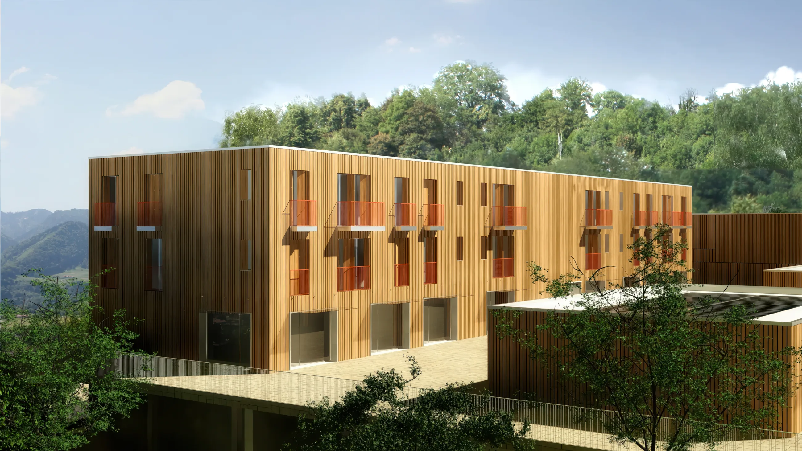 Area ex Orly — San Fedele Intelvi — Render di progetto