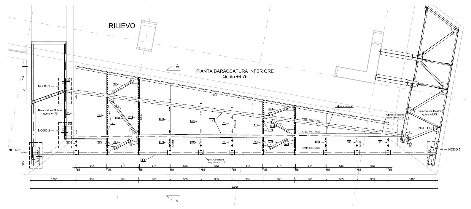 Baraccature — Via Tortona 33 — Tavola di progetto — pianta