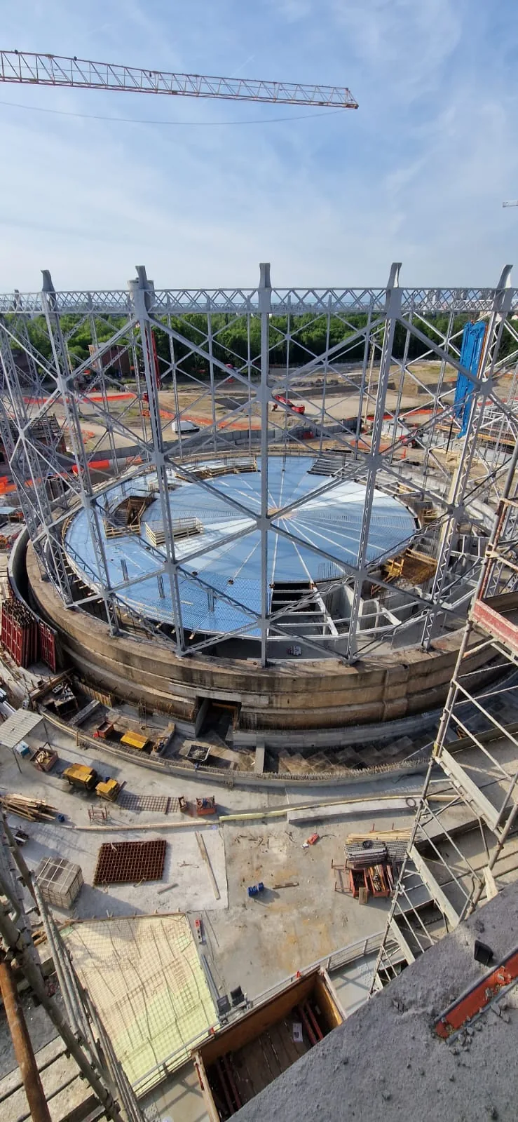 Gasometro — vista dall’alto delle strutture circolari
