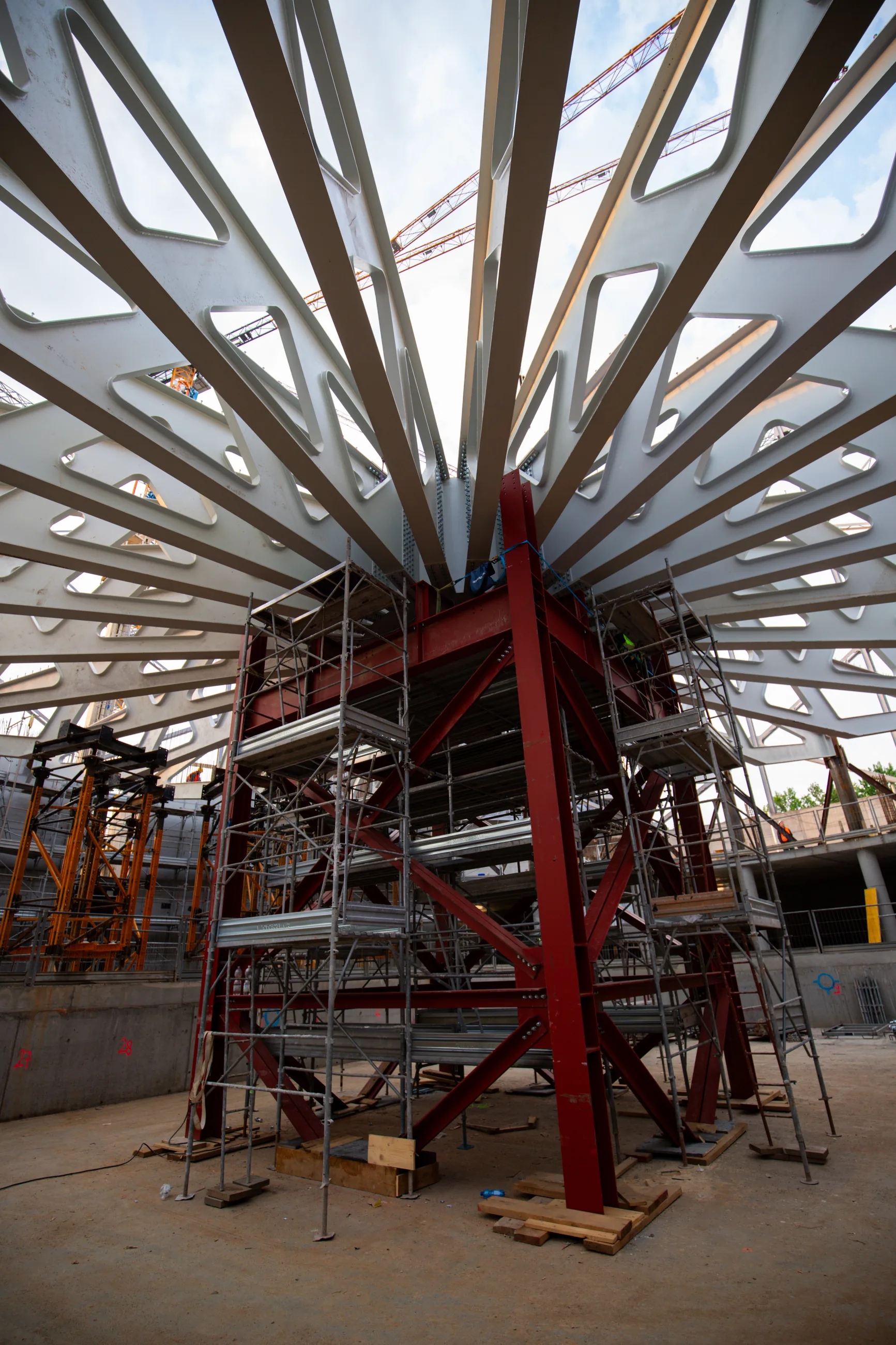 Gasometro — nodo radiale e ponteggi