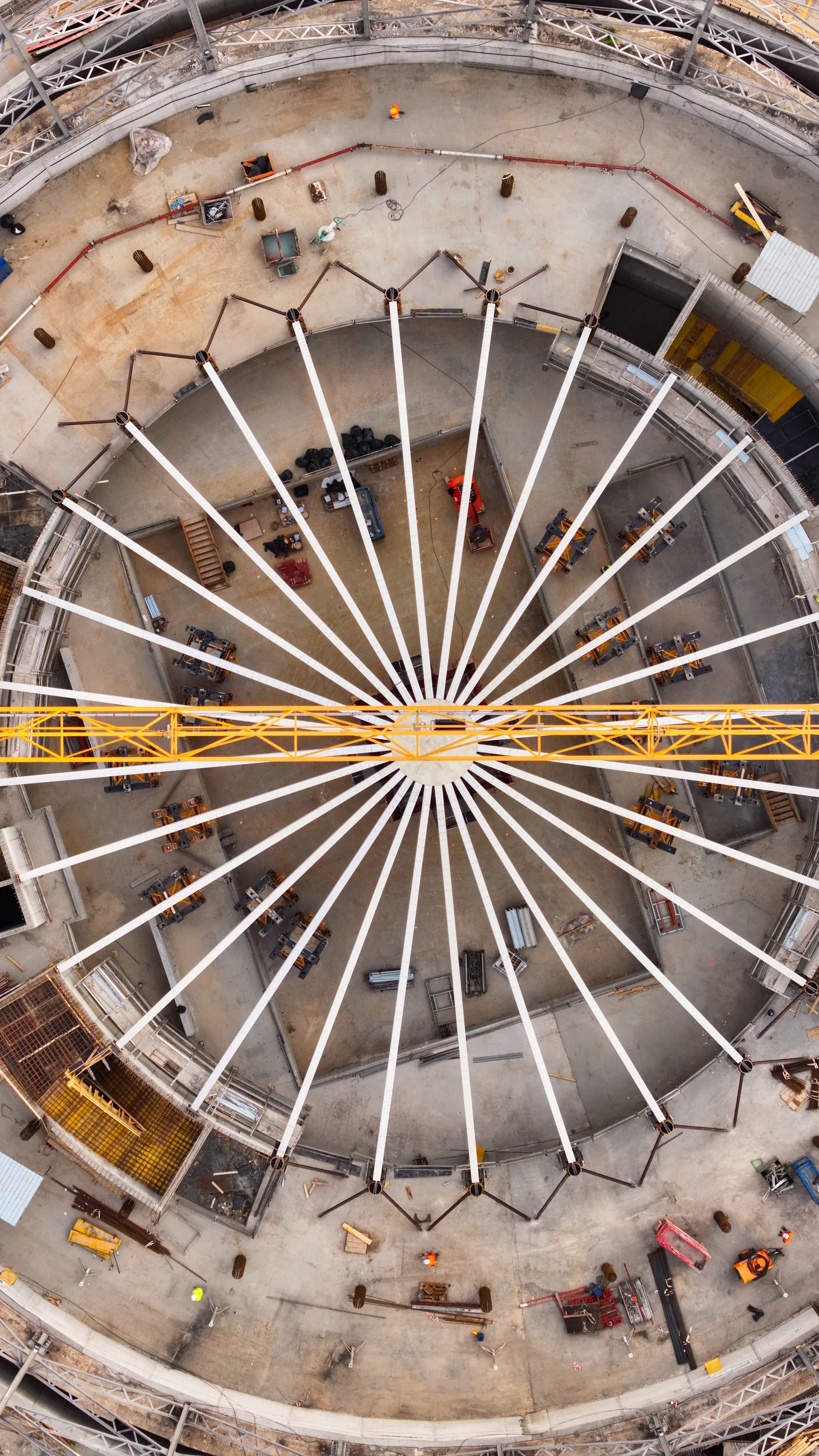 Gasometro — struttura radiale vista dall’alto