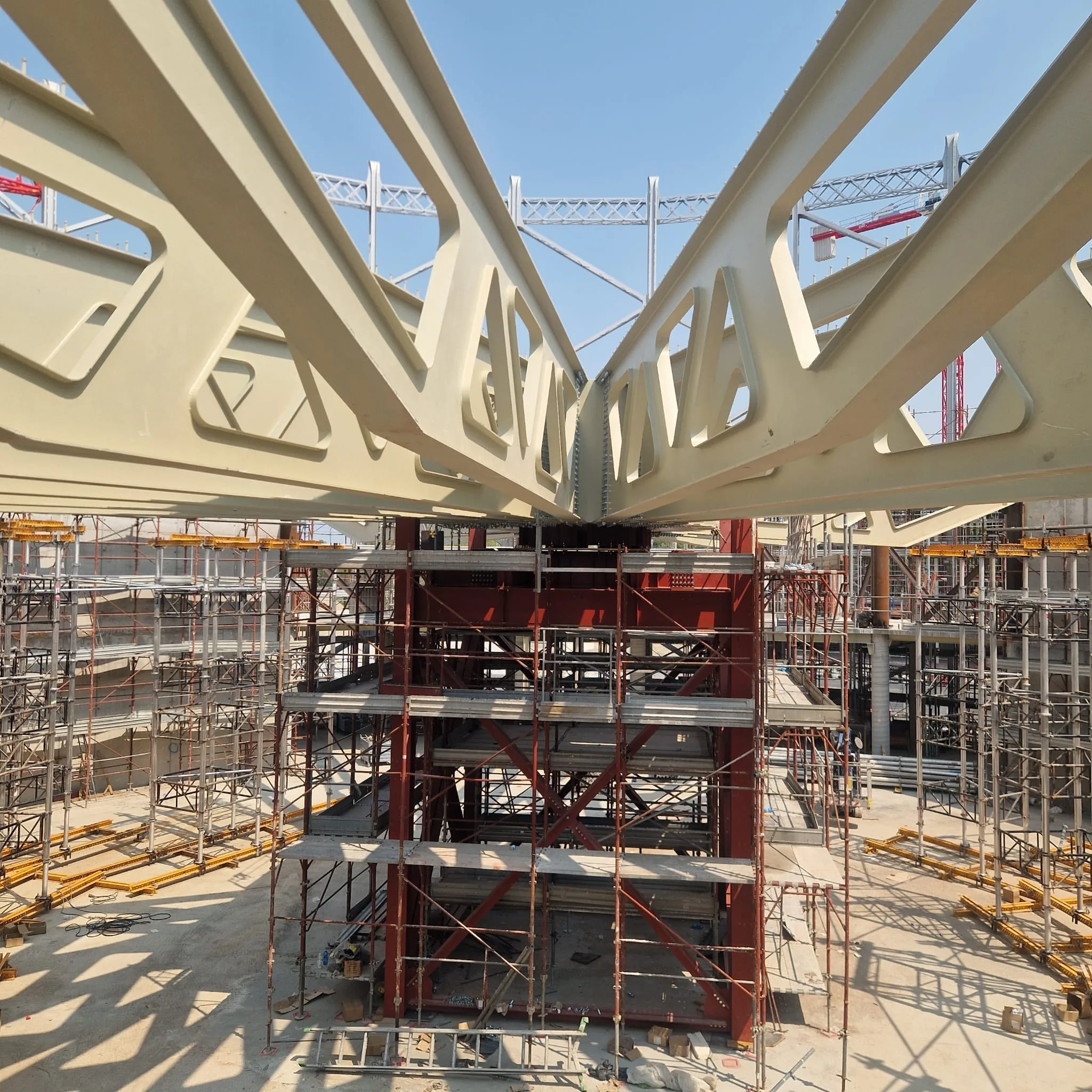 Gasometro — nodo centrale e ponteggi