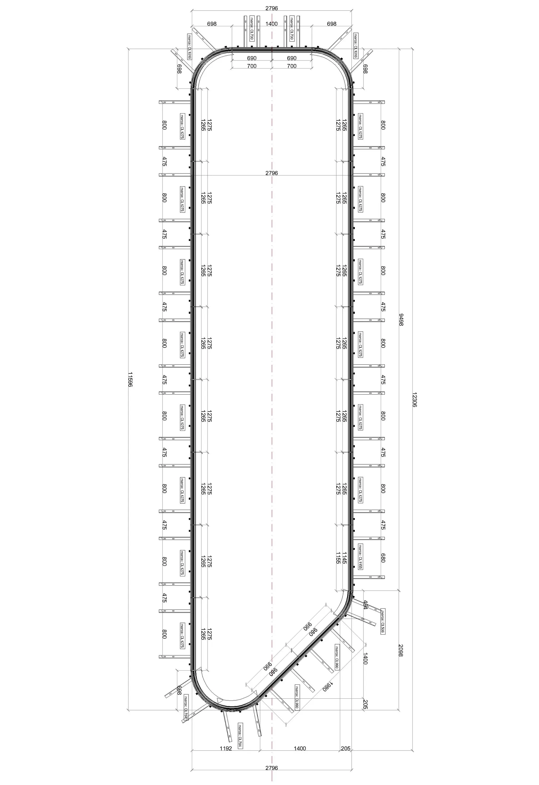 Parapetti e pensiline in vetro — Domodossola e Sarca — tavola o modello di progetto, vista 5