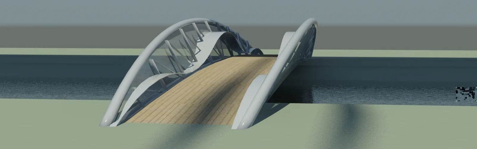 Passerella CSNO EXPO 2015 — Rendering del percorso e degli archi della passerella