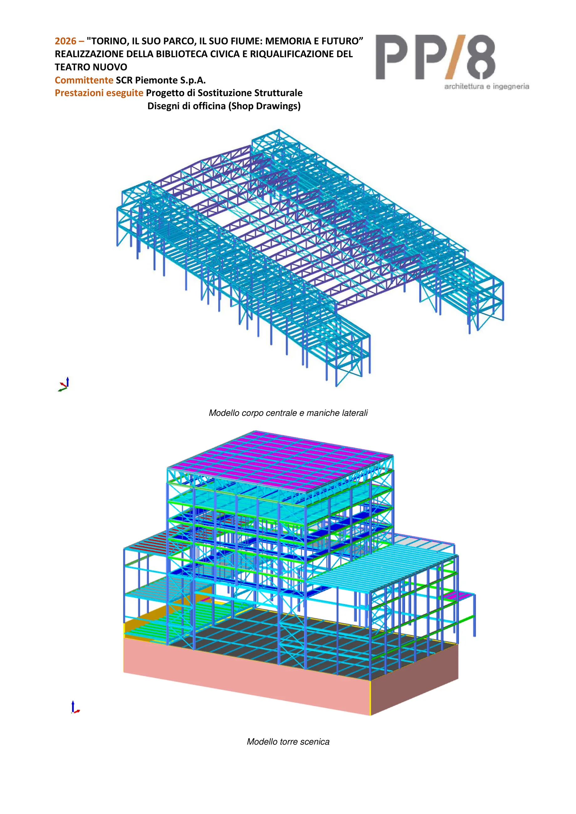 Teatro Nuovo, Torino — tavola di progetto 3